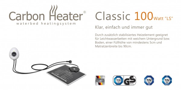 Wasserbett-Heizung Carbon Heater TBD Classic LS 100W